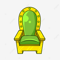绿色卡通风格儿童王座
