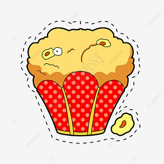 金黄爆米花卡通波普电影贴纸