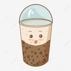 可爱卡通焦糖奶盖