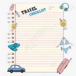 旅游旅行计划笔记本旅行清单
