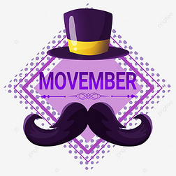 movember purple hat and beard