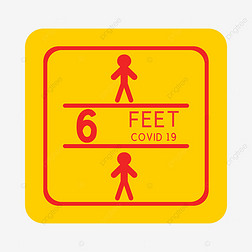 保持距离警告标志人信息框