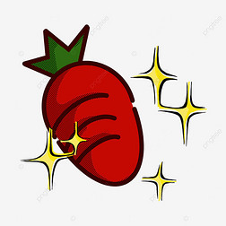 日本可爱颜文字表情包红色萝卜