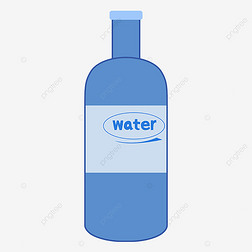 a bottle light blue water clipart