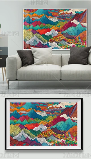 山水画小画图片大全-山水画小画背景图片-我图网