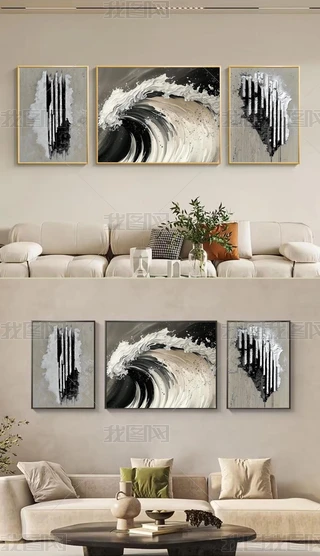 抽象画 僧侶 油彩画 抽象油画_图品汇