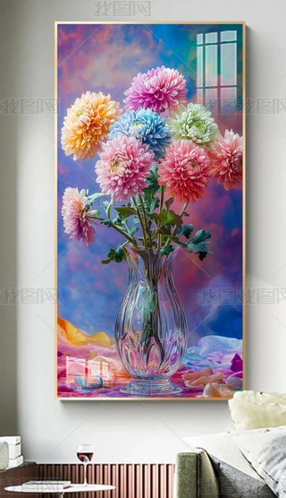本格派ま！ 彩虹花抽象油画专题模板-彩虹花抽象油画图片素材下载-我图网 絵画