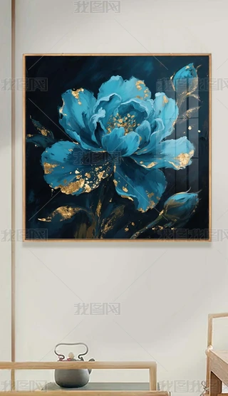 水墨花牡丹图片大全-水墨花牡丹背景图片-我图网