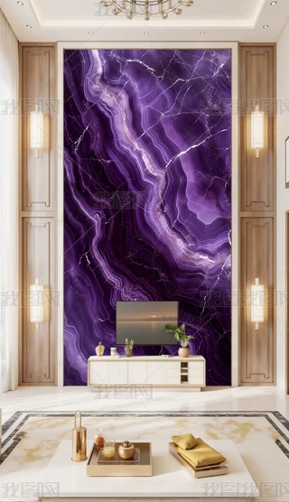 紫色背景墙图片大全-紫色背景墙背景图片-我图网