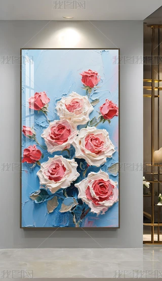 抽象花油画图片大全-抽象花油画背景图片-我图网