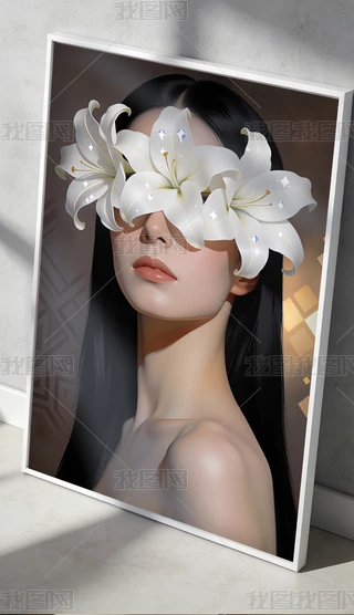 女人油画图片大全-女人油画背景图片-我图网