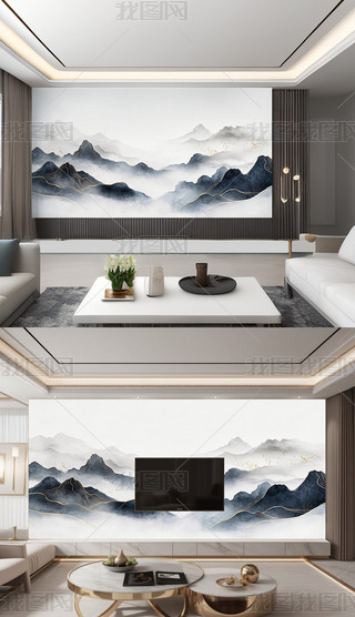 ����ʽ����ˮīɽˮ�����ӱ���ǽ�ڻ�