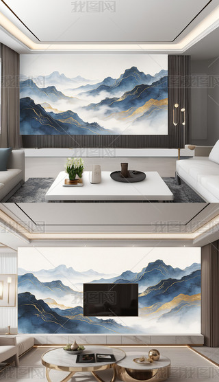 ����ʽ����ˮīɽˮ�����ӱ���ǽ�ڻ�