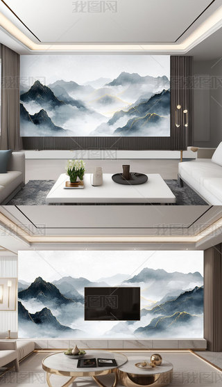 ����ʽ����ˮīɽˮ�����ӱ���ǽ�ڻ�