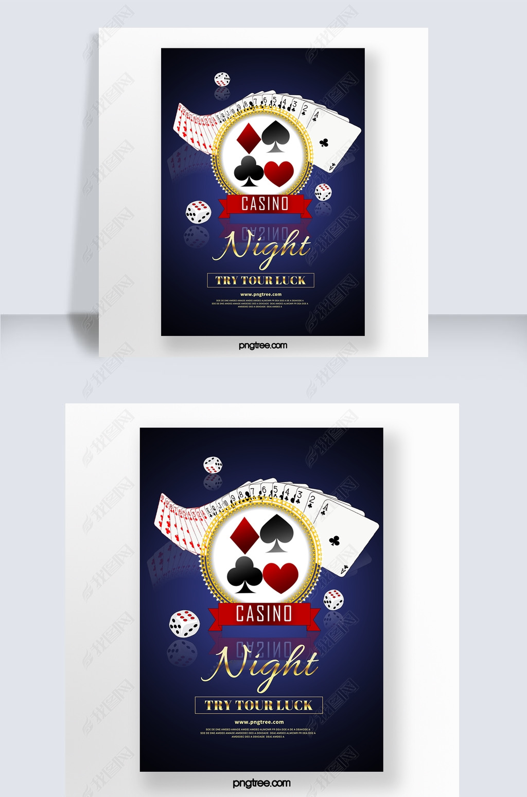 蓝色赌场宣传海报