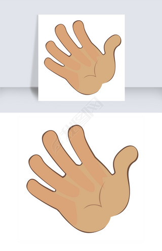 手绘卡通手掌免抠图