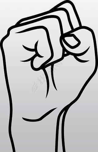 手握杯子素描免抠元素|素描黑白手握拳头装饰矢量透明png