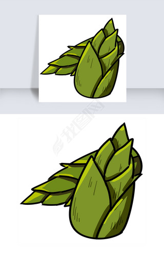 创意卡通竹笋插画