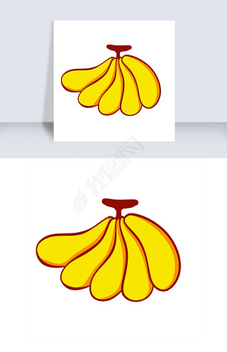 香蕉装饰图案一排香蕉