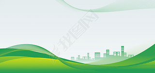 简约抽象线条绿色商务环保展板背景