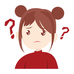 可爱卡通手绘风疑问女孩