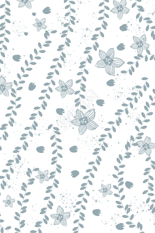 纯色平铺植物花纹纹理