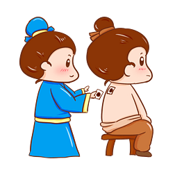 夏天夏季卡通古代三伏贴冬病夏治