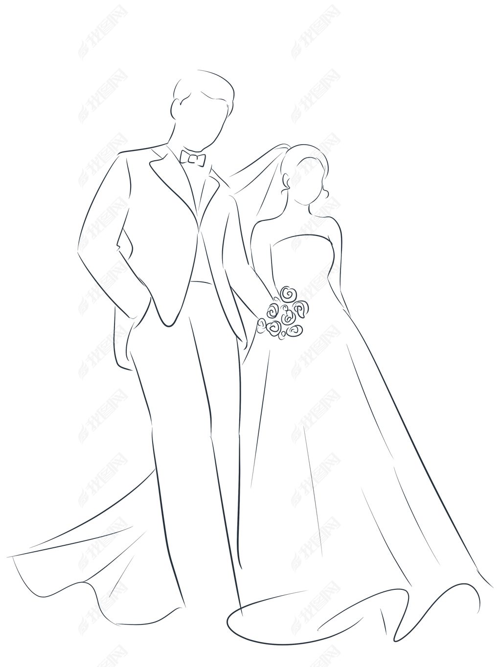 线描结婚新郎新娘素材简介我图网提供线描结婚新郎新娘下载,您当前
