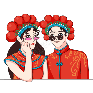 七夕情人节国潮情侣