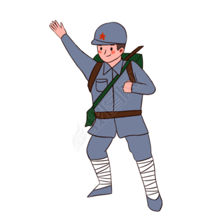 革命长征解放军军人抗美援朝