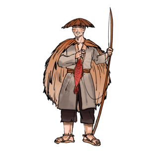 古代水墨钓叟人物古风中国风渔翁渔夫