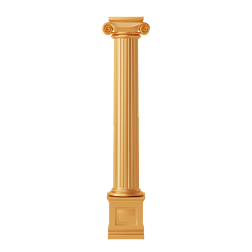 金色仿真质感c4d立体柱子石柱