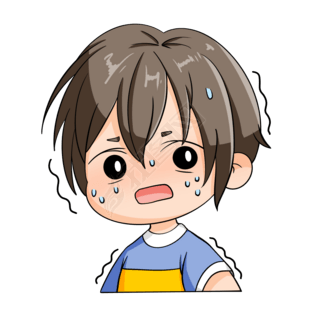 紧张慌张表情包小男孩紧张