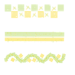 黄绿色标题栏分界线条纹方块边界
