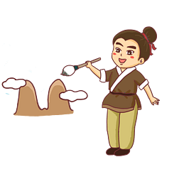 神笔马良手绘卡通元素