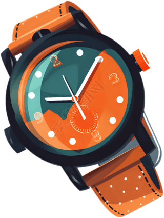 卡通彩色圆盘手表