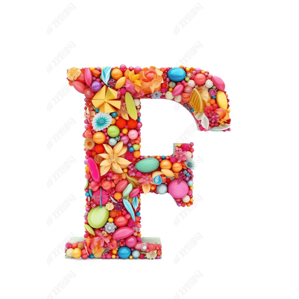 原创大写字母f英语字体风格艺术字-版权可商用