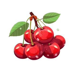 卡通手绘水果樱桃