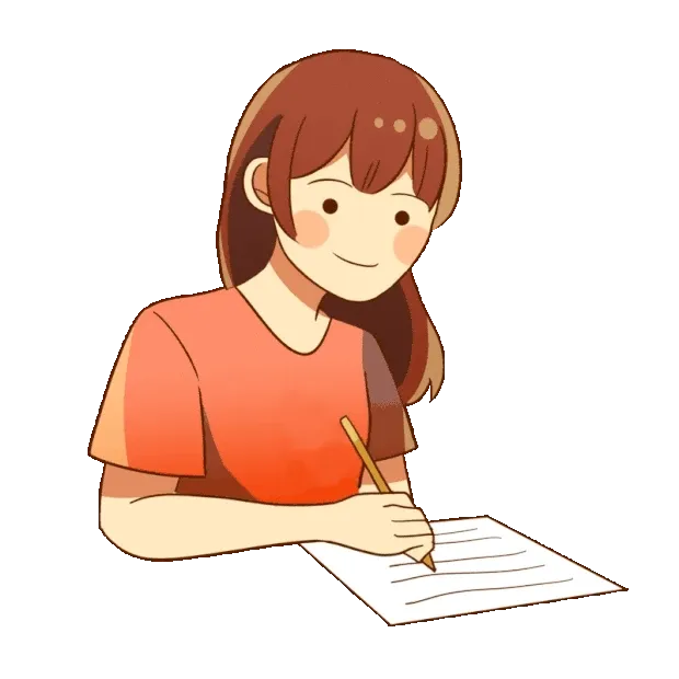 教育学习写作业学生女孩写字书写动图gif