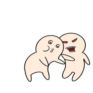 小人打架打巴掌表情包动图gif