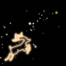 圣诞节圣诞鹿麋鹿星光奔跑的鹿平安夜装饰动图gif
