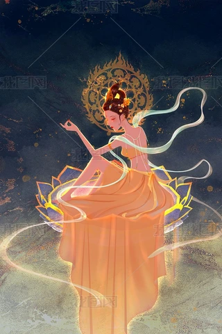 中国风敦煌之神女下载-编号32857994-其他-我图网