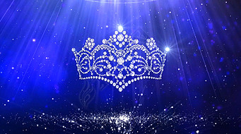 情人节蓝色王冠婚礼背景视频视频动态背景