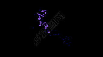 紫色音符音乐符号