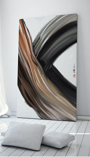 现代抽象油画时尚家居客厅装饰画