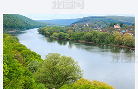 Spring Dnister river, Ukraine