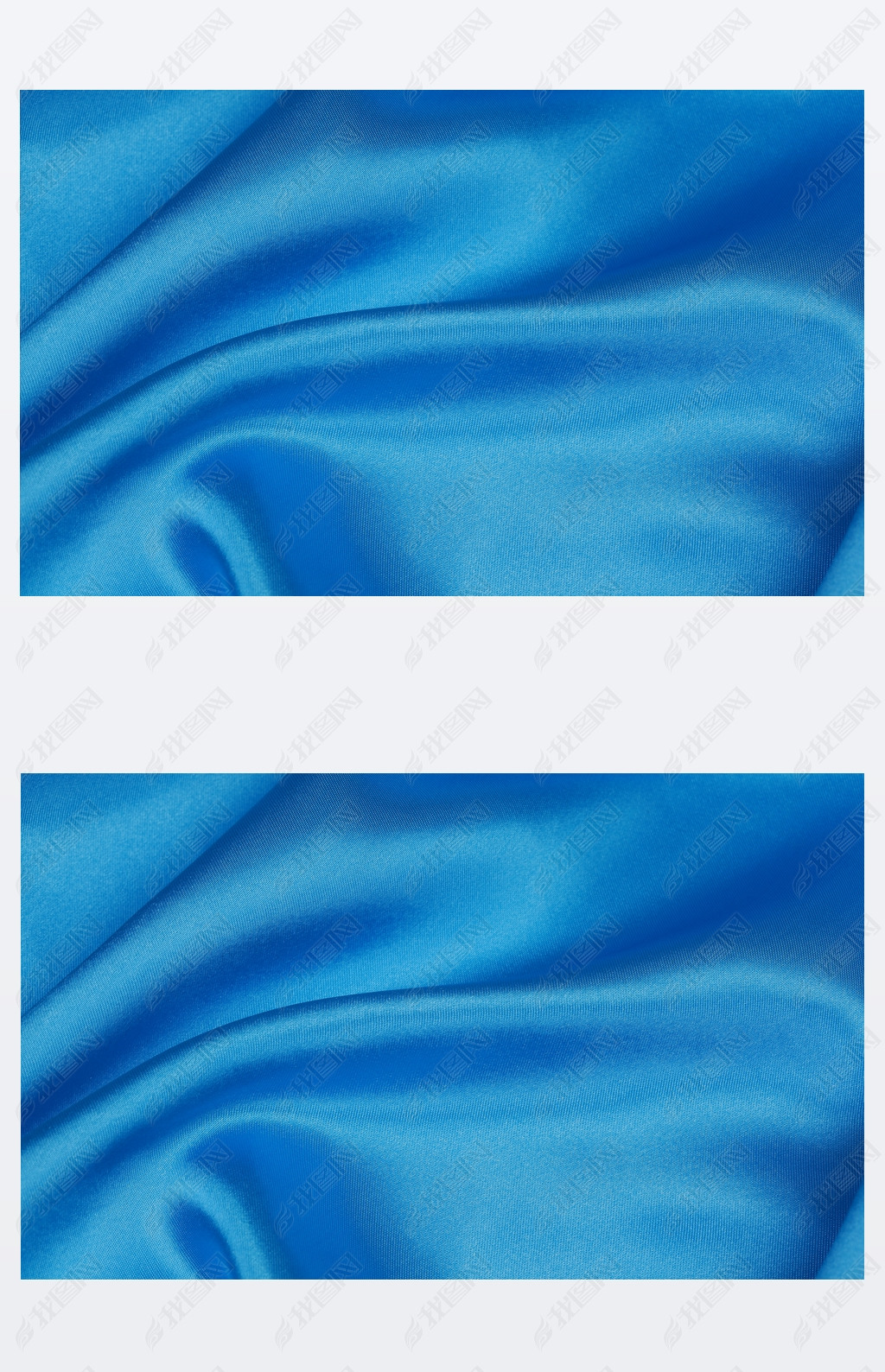 蓝色的丝绸布的波浪抽象背景