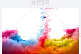 Rainbow of colors. Colorful Ink in Water. Color Explosion