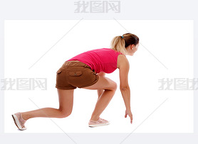 side view woman start position.