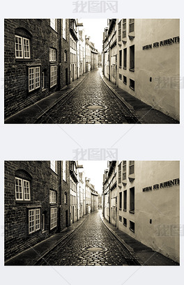 原创旧街道视图